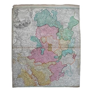 1710 Homann Map of Northwest Germany from Cologne to Hamburg For Sale