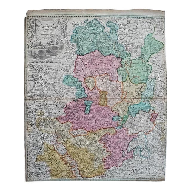 1710 Homann Map of Northwest Germany from Cologne to Hamburg For Sale