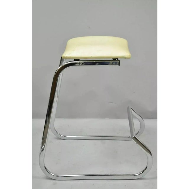 Stendig Mid 20th Century Vintage John Behringer Stendig Chrome Modern Prometheus Bar Stools - Set of 3 For Sale - Image 4 of 12
