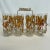 Boho Chic Mid-Century Spice-Colored Butterfly Tumbler Glasses and Atomic Caddy - 9 Piece Set For Sale - Image 3 of 10