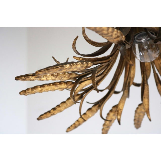 Gilded Wheat Sheaf Chandelier from Hans Kögl, 1960s For Sale - Image 4 of 12
