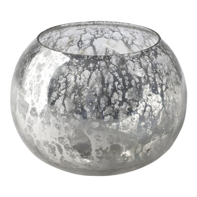 Regina Andrew Votive Bowl in Antique Mercury For Sale