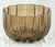Brown taupe fluted round bowl. Beautiful size for a centerpiece or display in a cabinet or bookshelf. Even in a window so...