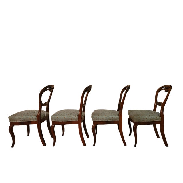 Antique Late 19th Century Rococo Balloon Back Dining Chairs - Set of 4 For Sale - Image 9 of 9