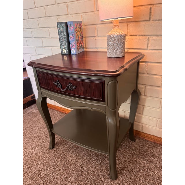 Elevate your space with this beautifully refinished vintage Dixie side table or bedside table, thoughtfully restored to...