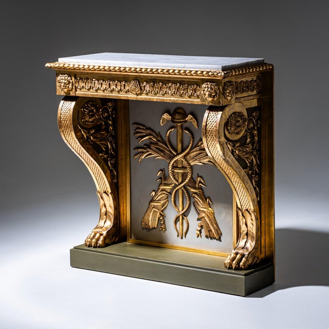 Empire Wall Console by P. G. Bylander, 1800s For Sale - Image 5 of 12