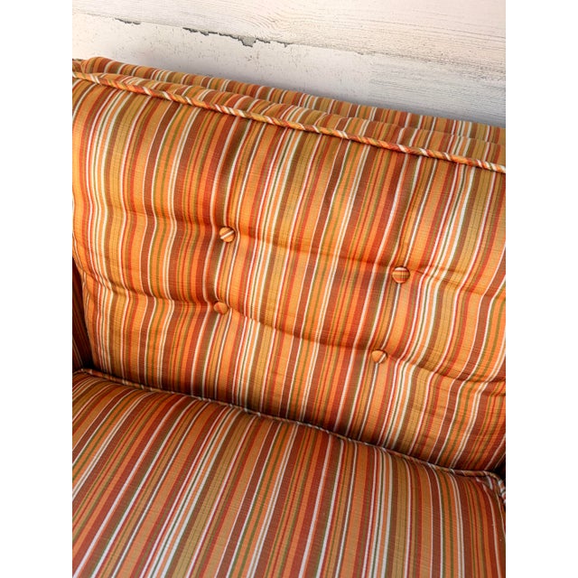 Vintage Mid Century Modern Stripe Arm Chairs For Sale In Chicago - Image 6 of 9