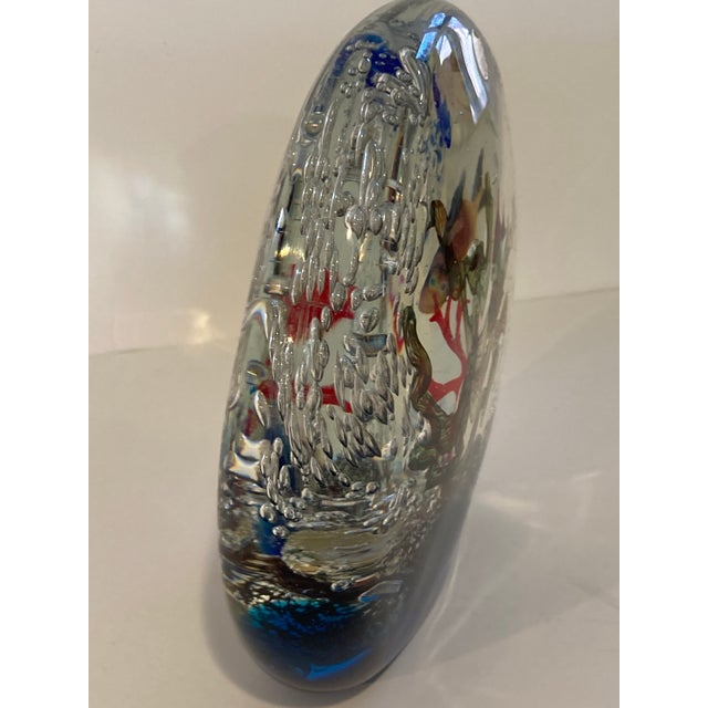 Large 1970s Murano Art Glass Fish Aquarium With Jellyfish Sculpture For Sale - Image 12 of 13