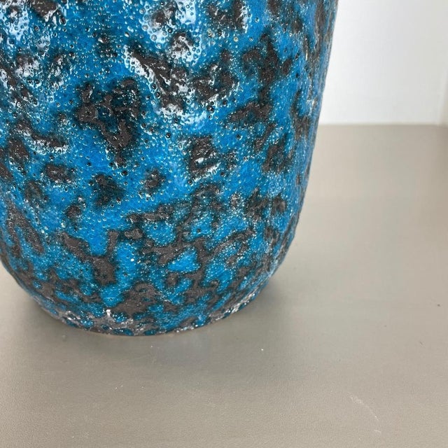 1970s Fat Lava Blue Floor Vase from Scheurich, Germany Wgp, 1970s For Sale - Image 5 of 18