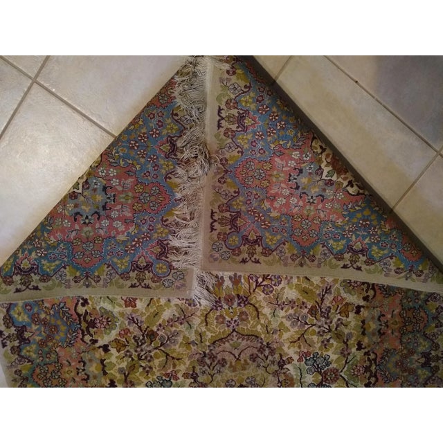 Textile Kashmir Indo Kerman Wool Rug-4′ × 6′ For Sale - Image 7 of 8
