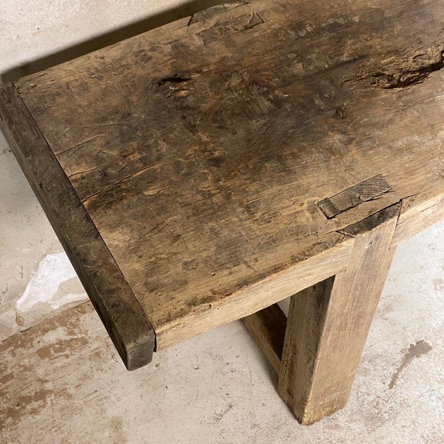 1950s Vintage Oak Workbench, 1950s For Sale - Image 5 of 13