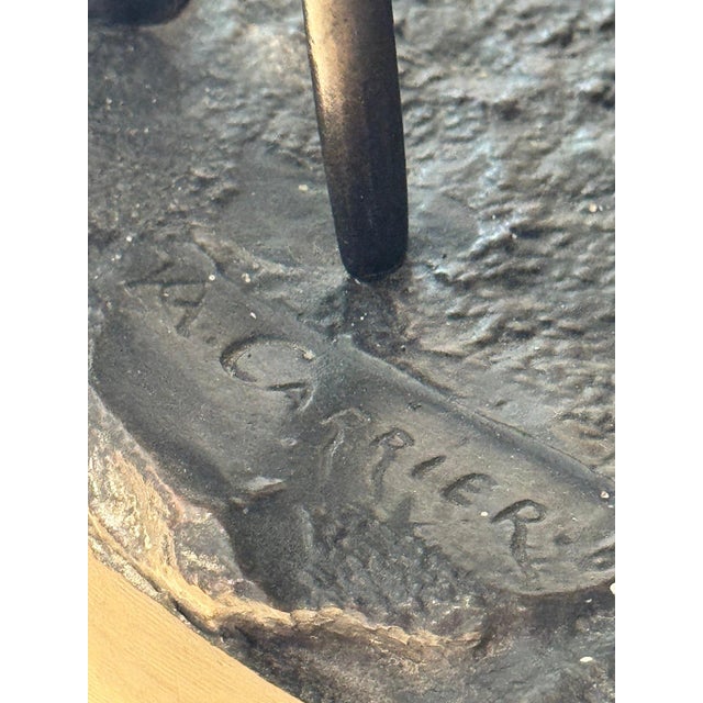 Antique 25” Signed French Bronze Sculpture The Landsknecht by Albert-Ernest Carrier Belleuse This museum quality 25 inch...