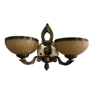 1980s Alabaster Wall Sconces - a Pair For Sale