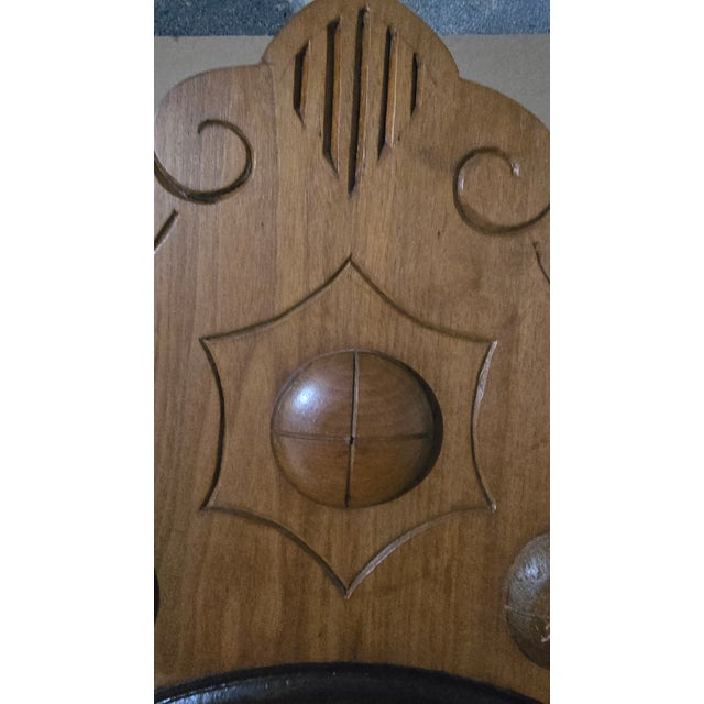 Antique Victorian Carved Wall Hanging Shaving Swing Mirror With Drawer For Sale - Image 11 of 17