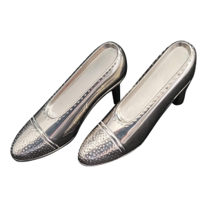 Late 20th Century Godinger Ladies Shoes High Heel Pumps Silver Plated Salt & Pepper Shakers
