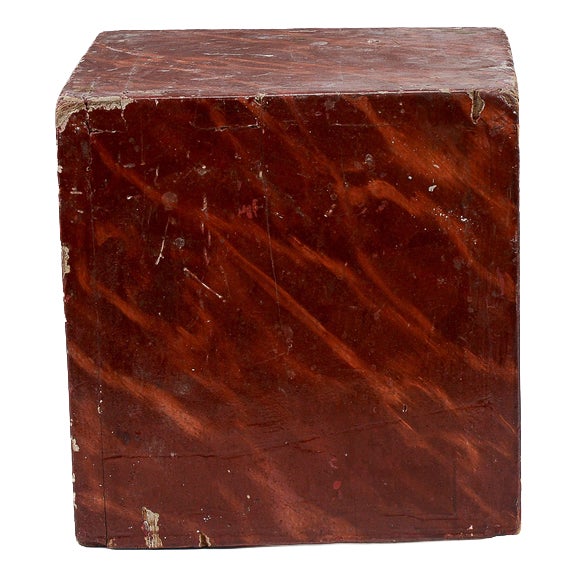 Lacquered Cube with Freestanding Base For Sale