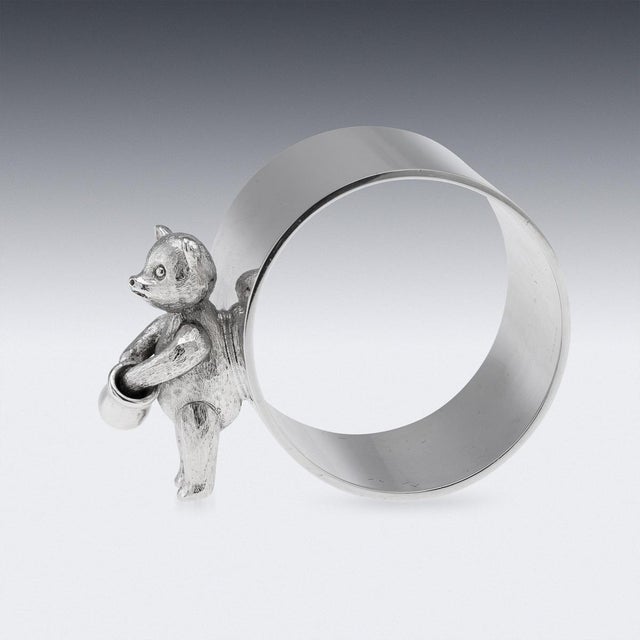 1990s 20th Century English Silver Napkin Ring from Asprey, London, 1993 For Sale - Image 5 of 10