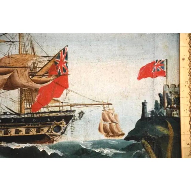 English "The Triumph Frigate" Maritime Oil Painting For Sale - Image 3 of 12