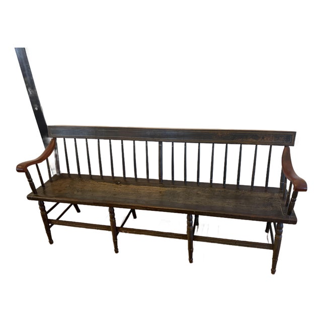 Antique American Deacons Bench For Sale