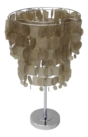 Verner Panton Style Capiz Shell Table Lamp