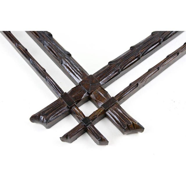 Black Forest Rustic Handcarved Mirror, 1870s For Sale - Image 12 of 15
