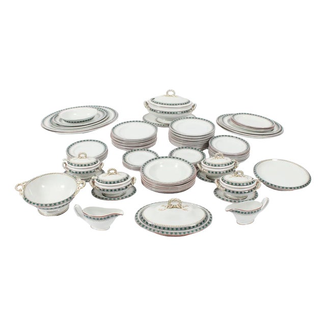 19th Century Antique Dinner Service from Copeland Spode, 1890s, Set of 81 For Sale