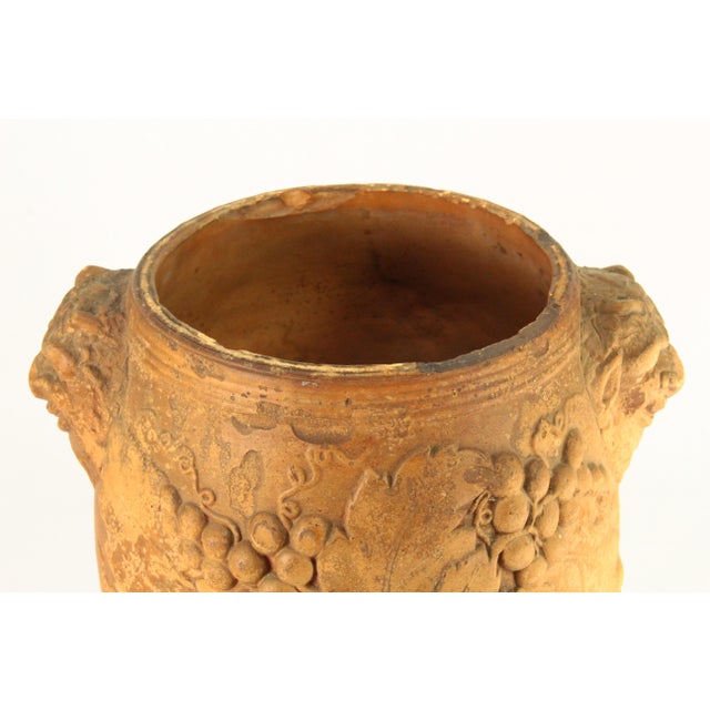 Terra Cotta Circa 1798 - 1820 Davenport Terracotta Wine Cooler. W Satyrs, Grapes & Vines For Sale - Image 8 of 18