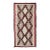 Vintage American Navajo Flat Weave With Geometric Red and Black Design 2'10 X 6 For Sale