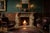 Antique Fireplace in Travertine Marble with Atlases, 1930s For Sale - Image 3 of 5