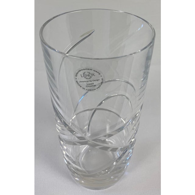 Glass Set of 12 Cut Crystal Water Glasses by Lenox For Sale - Image 7 of 7