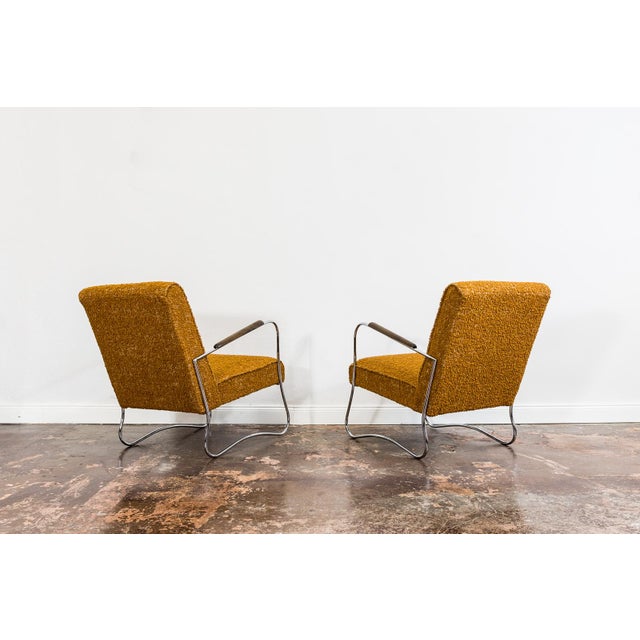 Metal Bauhaus Style Lounge Chairs, 1950s, Set of 2 For Sale - Image 7 of 18