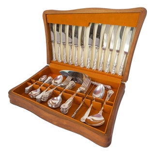 English Cutlery Set for 6 from Smith Seymour LTD Sheffield, 1960s, Set of 52 For Sale