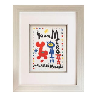 Joan Miro Lithograph 49 Maeght Gallery 1959 Framed For Sale