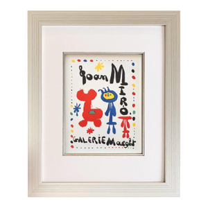 Joan Miro Lithograph 49 Maeght Gallery 1959 Framed