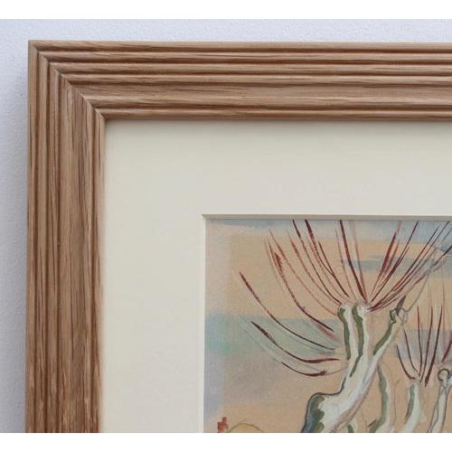 Yves Brayer, Row of Plane Trees In Winter, Maussane-les-Alpilles, 20th Century, Mixed Media on Paper, Framed For Sale - Image 4 of 17