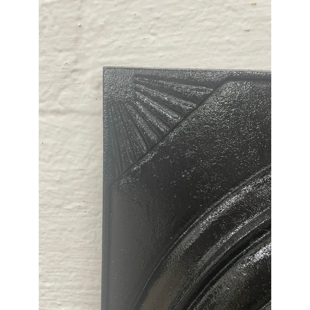 Late 19th Century Late 19th Century French Quarter Cast Iron Fireplace Surround & Cover 26.75" X 21" For Sale - Image 5 of 5