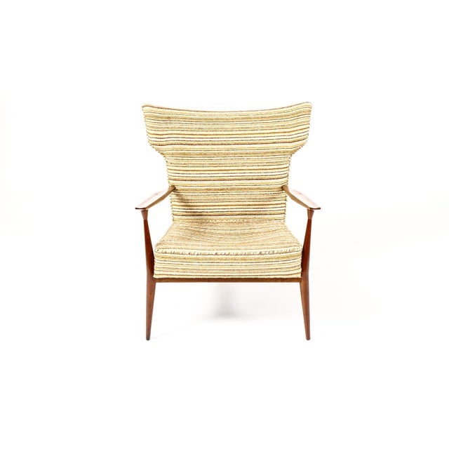 1960s Mid Century Wingback Lounge Chairs Attributed to Paul McCobb for Directional — Walnut Frames — Reupholstery Included For Sale - Image 13 of 16