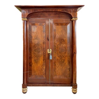 Early 17th Century Mahogany Wardrobe Armoire Cabinet For Sale