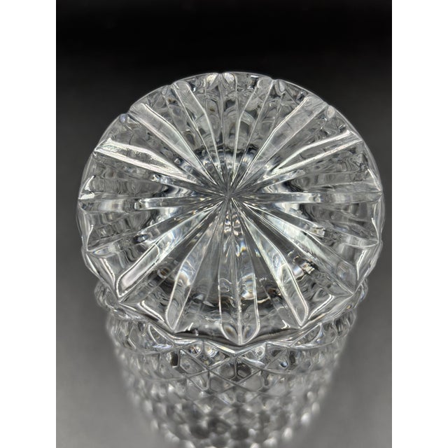 Transparent Mid 20th Century Cut Crystal Highball Tumblers With Diamond Pattern - 5 Piece Set For Sale - Image 8 of 12