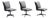 Restoration Hardware Distressed Canvas Swivel Desk Chairs, Set of 3 For Sale