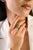 Metal Natural 2 Ct Emerald Open Face Diamond Chic Cocktail Ring Size 8 in 14k Gold For Sale - Image 7 of 14