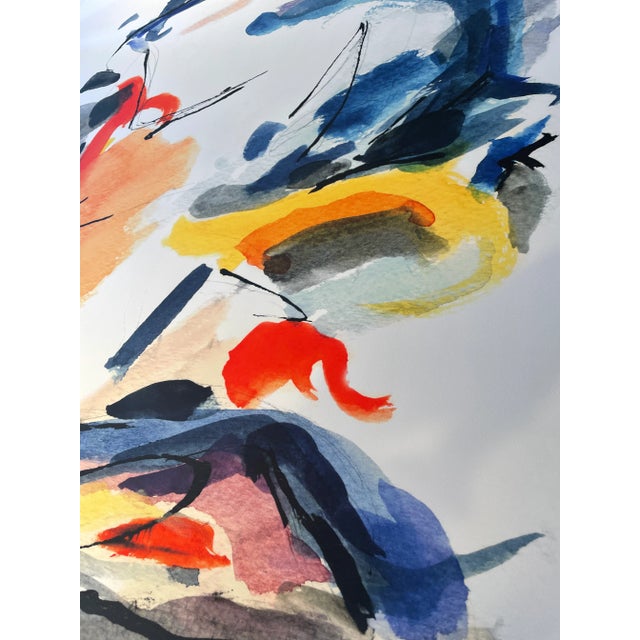 Not Yet Made - Made To Order Mid-Century Modern Colorful Print With Primary Colors - 32" X 40" in White Frame For Sale - Image 5 of 5