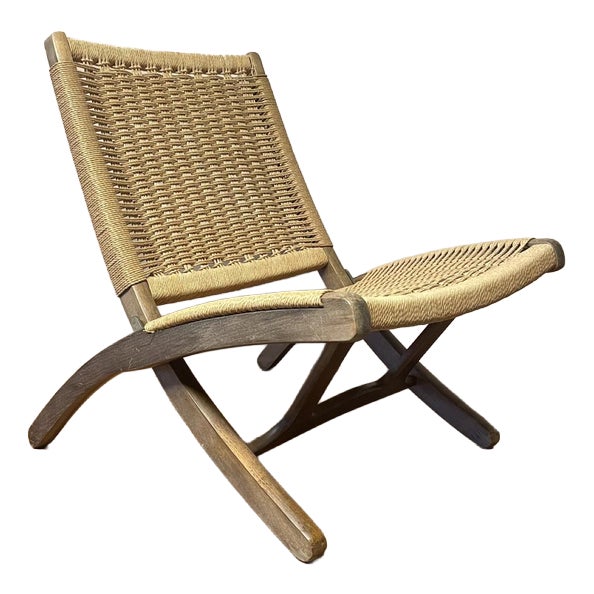 Vintage Ebert Wels Style Folding Rope Chair For Sale