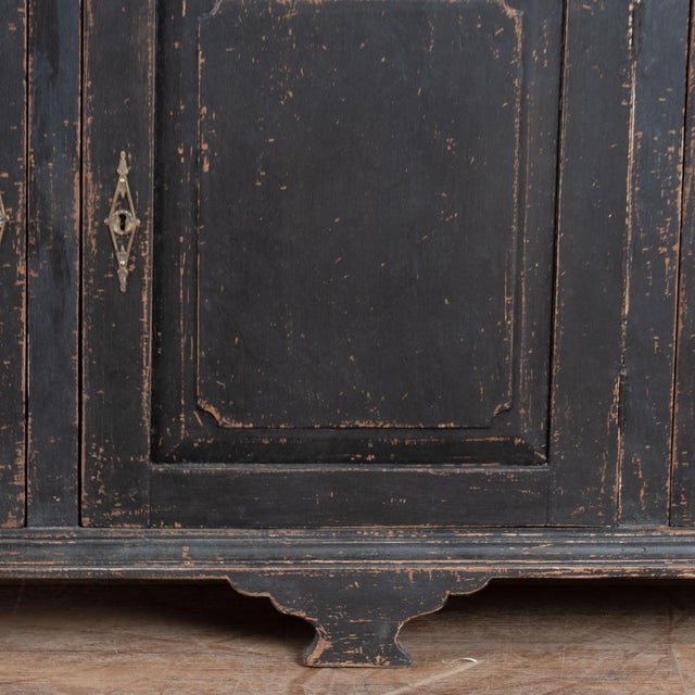 19th Century Swedish Black Painted Pine Sideboard Buffet For Sale - Image 12 of 15