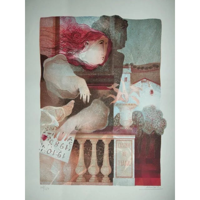 Álvar Suñol Muñoz-Ramos, Amistat en els jardins del casino, 1985, Lithograph For Sale - Image 9 of 9