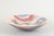 European Studio Potter Large ceramic bowl, 1980s. Wheel-thrown bowl with abstract decoration in red, blue, and grey tones...