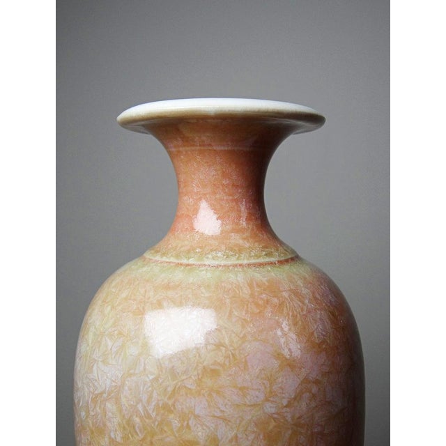 Baluster Vase in Crystalline Glazed Ceramic by Bernard Guipouy for Atelier Du Bol Doré, 1970s For Sale - Image 4 of 13