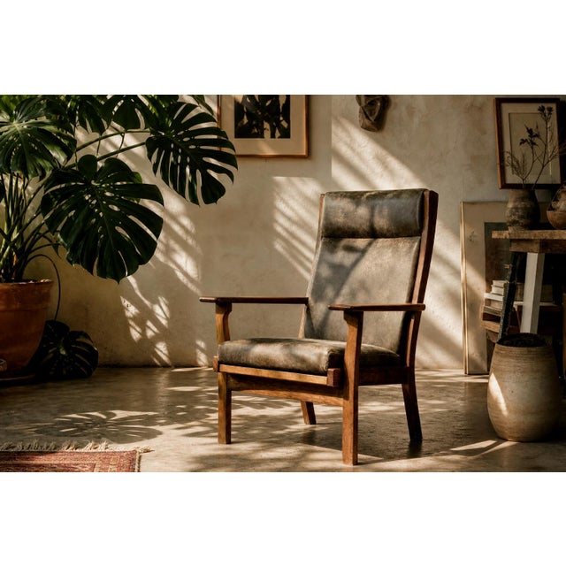 Wood Mid-Century Modern Danish Model GE-181-A Armchair by Hans J. Wegner for Getama, 1950s For Sale - Image 7 of 18