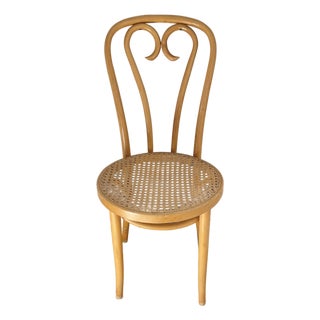 Vintage Thonet Bentwood & Cane Sweetheart Bistro Chair Radomsko Factory For Sale