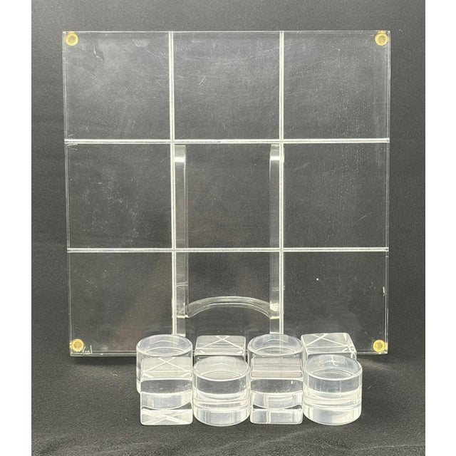 Vintage Van Teal Tic Tac Toe, Lucite For Sale In Houston - Image 6 of 6